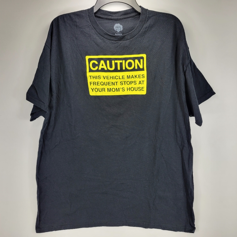 Danny Duncan Caution Sign Your Mom Shirt Mens XL Black Funny YouTube Humor Rare